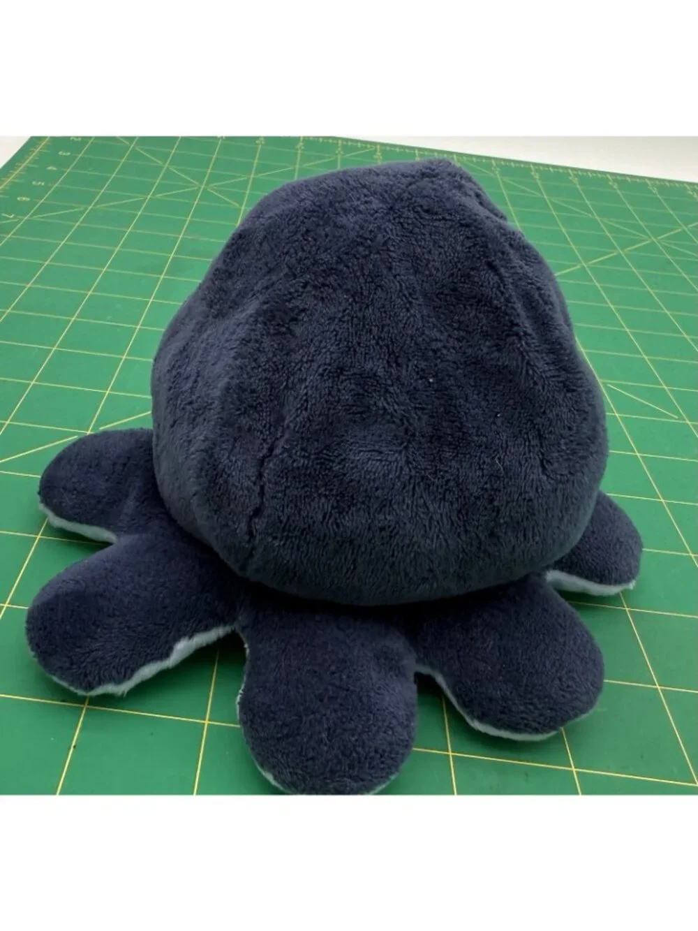 2021 TeeTurtle Reversible Octopus  Dark Blue Light Blue Ocean Day Night Plush 6”